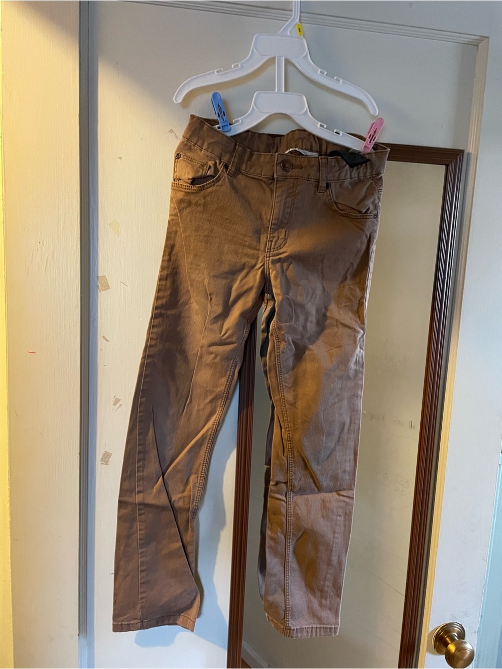 Kids Brown Straight-Leg Pants